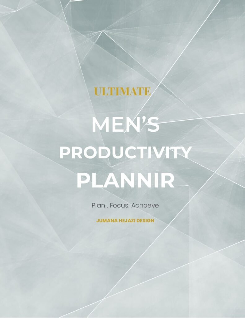 Men’s Productivity Planner | Digital PDF Planner | Goal & Productivity Planner | Printable Planner