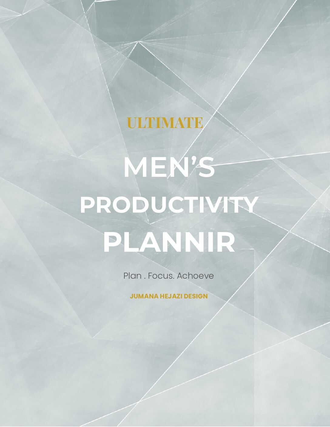 Men’s Productivity Planner | Digital PDF Planner | Goal & Productivity Planner | Printable Planner