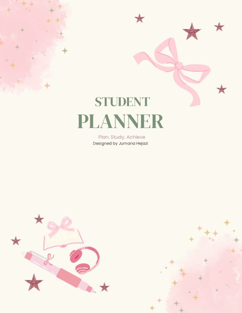 Student Planner | 50-Page Printable Study Planner PDF