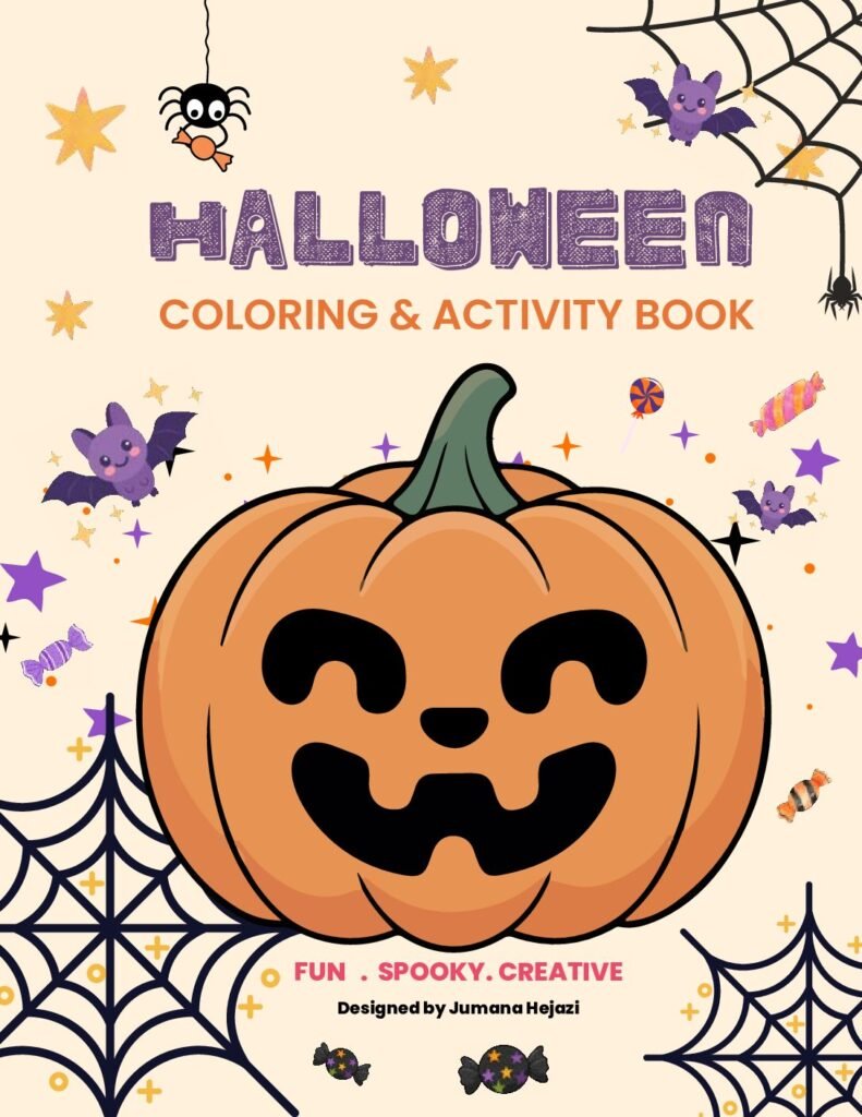 Halloween Coloring & Activity Book — 40 Printable Pages for Kids Ages 3–8