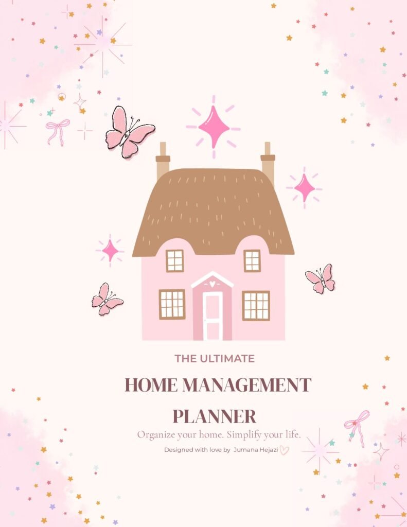 Home Management Planner | 50-Page Printable PDF for Home Organization